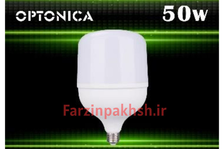 لامپ حبابی استوانه ای 50 وات اپتونیکا پایه E27 مدل OP1350