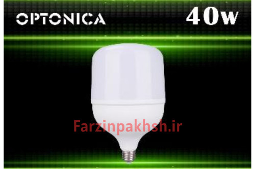 لامپ حبابی استوانه ای 40 وات اپتونیکا پایه E27 مدل OP1340