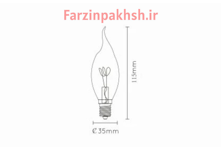 لامپ ادیسونی(فیلامنتی) 4 وات اپتونیکا مدل 1404-TURN UP