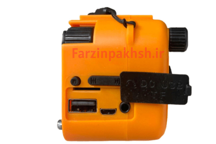 رادیو و پاور بانک خورشیدی چراغ دار ویمکس مدل V-FM898-01