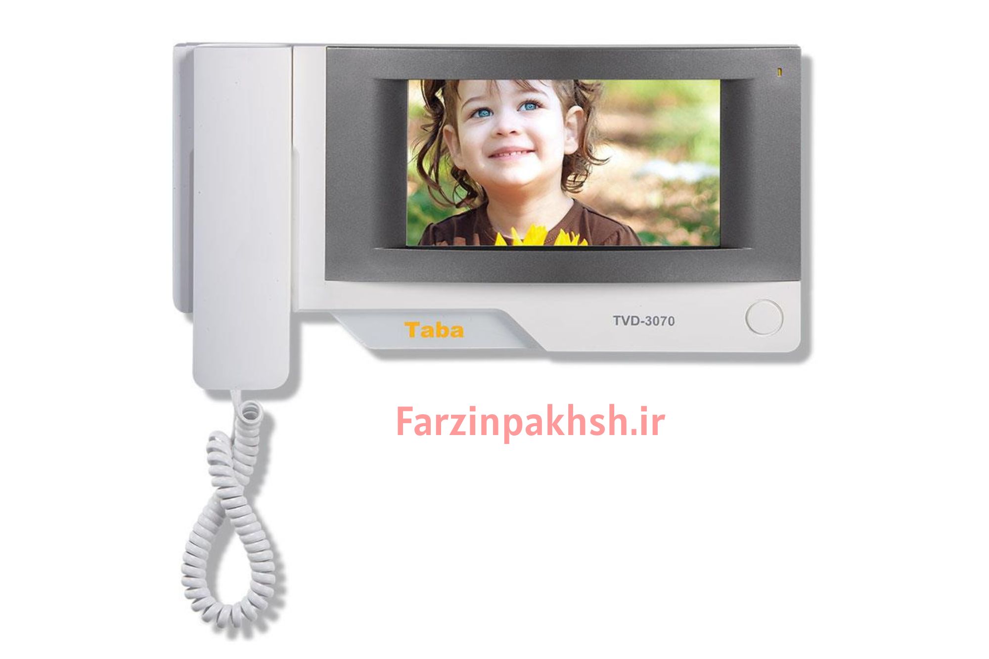 مانیتور آیفون تصویری ۷ اینچ رنگی تابا صفحه لمسی حافظه‌دار دارای ارتباط داخلی مدل TVD-3070