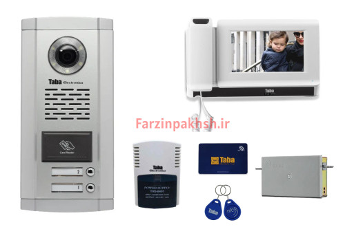 پکیج کامل آیفون تصویری تابا مدل 1070 با پنل کارتخوان ( ۱ تا ۱۴ واحدی)