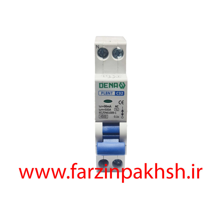 کلید محافظ جان مینیاتوری تک پل 25 آمپر دنا الکتریک ایرانیان