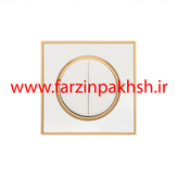 کلید و پریز توکار ویرا مدل آلفا جنس مات کلاسیک زه طلایی رنگ سفید