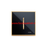 کلید و پریز توکار ویرا مدل شهاب مشکی زه طلایی