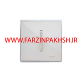 کلید و پریز توکار ویرا مدل شهاب سفید زه استیل