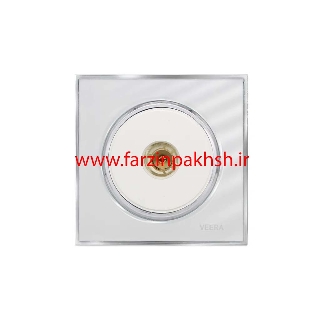 کلید و پریز توکار ویرا مدل شهاب سفید زه استیل