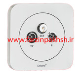 کلید و پریز توکار دلند مدل آدا سفید