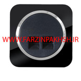 کلید و پریز توکار دلند مدل آدا پلکسی مشکی زه نقره ای