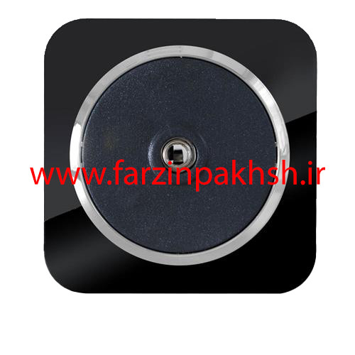 کلید و پریز توکار دلند مدل آدا مشکی زه نقره ای