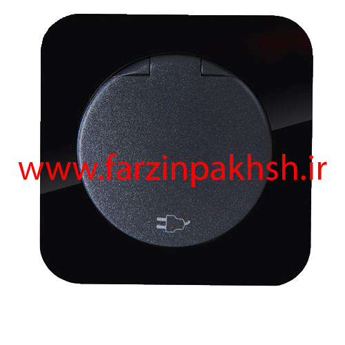 پریز ارت درب دار توکار دلند مدل آوا مشکی