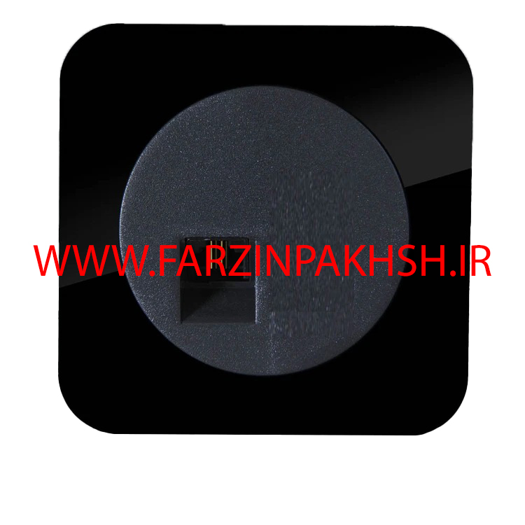 پریز تک سوکت تلفن دو خط توکار دلند مدل اوا مشکی