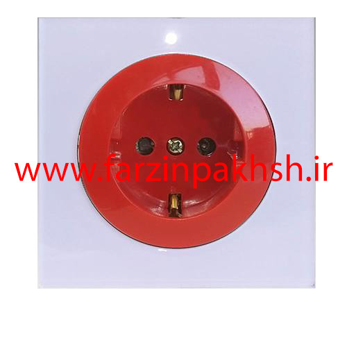 پریز برق ارت محافظ دار UPS توکار دلند مدل آوا پلکسی قاب سفید