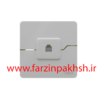 کلید و پریز توکار ویرا مدل T2 سفید