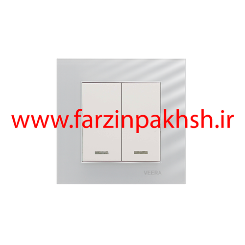 کلید و پریز توکار ویرا مدل کریستال سفید