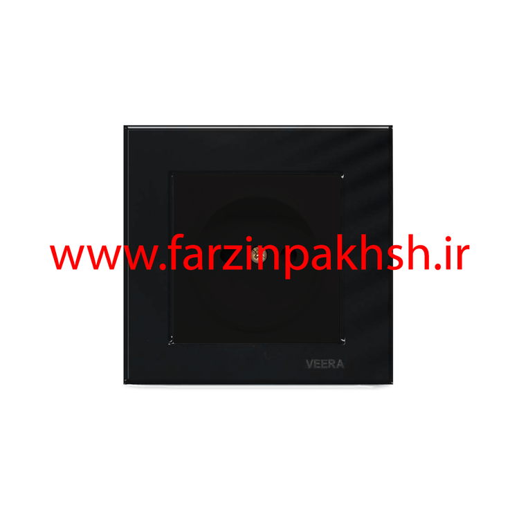 پریز برق ساده توکار ویرا مدل کریستال مشکی