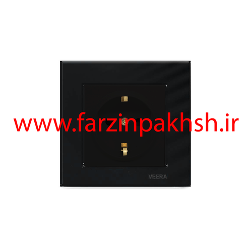 کلید و پریز توکار ویرا مدل کریستال مشکی