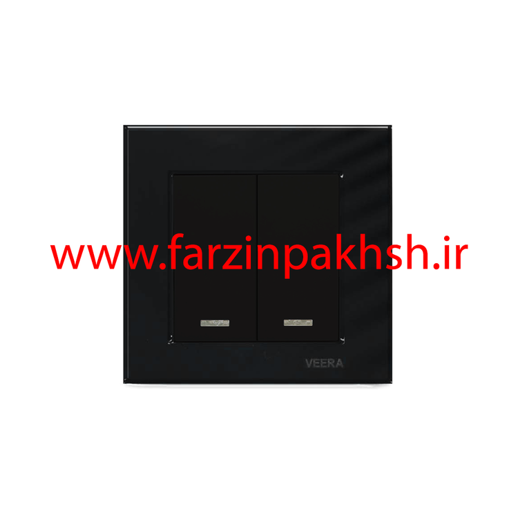 کلید و پریز توکار ویرا مدل کریستال مشکی