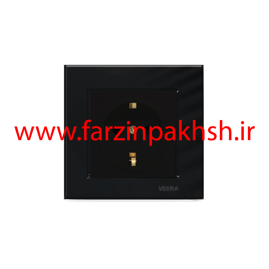 کلید و پریز توکار ویرا مدل کریستال مشکی