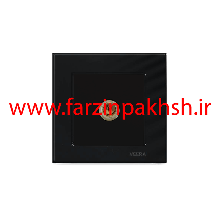 کلید و پریز توکار ویرا مدل کریستال مشکی