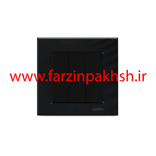 کلید و پریز توکار ویرا مدل کریستال مشکی