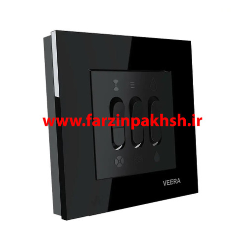 کلید کولر توکار ویرا مدل کریستال مشکی