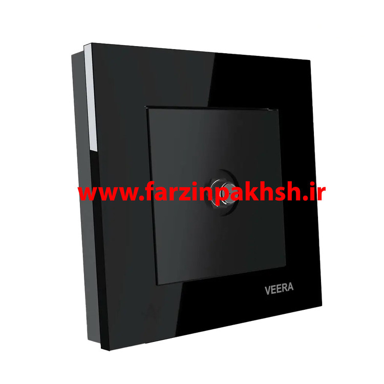 پریز فیش بلندگو توکار ویرا مدل کریستال مشکی