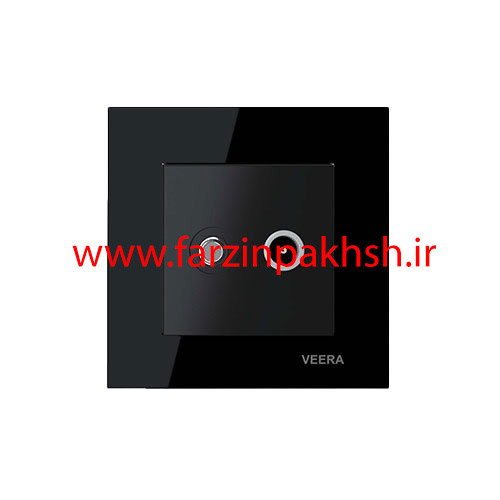 فیش آنتن مرکزی(SAT+TV) توکار ویرا مدل ویرا ساده مشکی