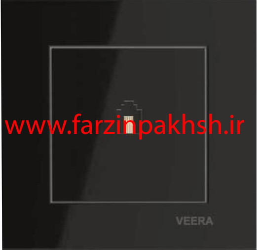 پریز تلفن تک سوکت (دوخط) توکار ویرا مدل ویرا ساده مشکی