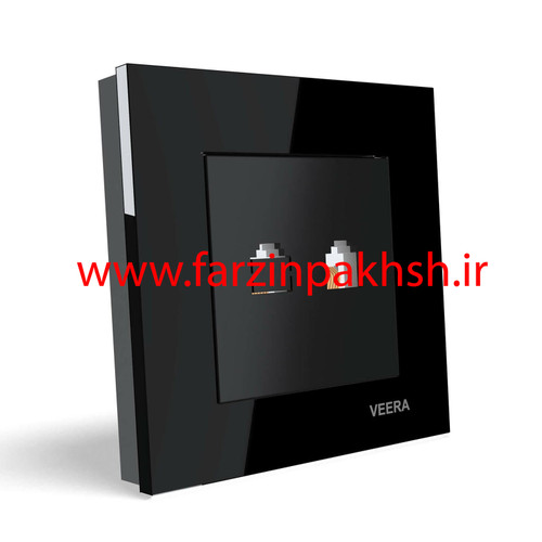 سوکت شبکه CAT6 توکار ویرا مدل ویرا ساده مشکی