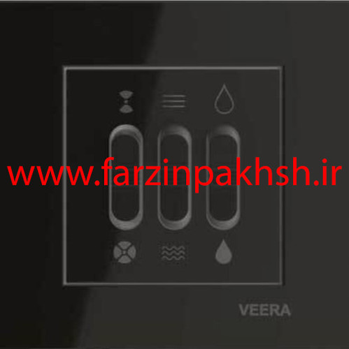 کلید کولر توکار ویرا مدل ویرا ساده مشکی