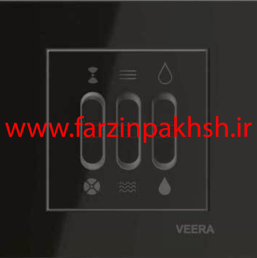 کلید کولر توکار ویرا مدل ویرا ساده مشکی