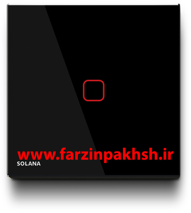 کلید تک پل لمسی توکار سولانا مدل مشکی