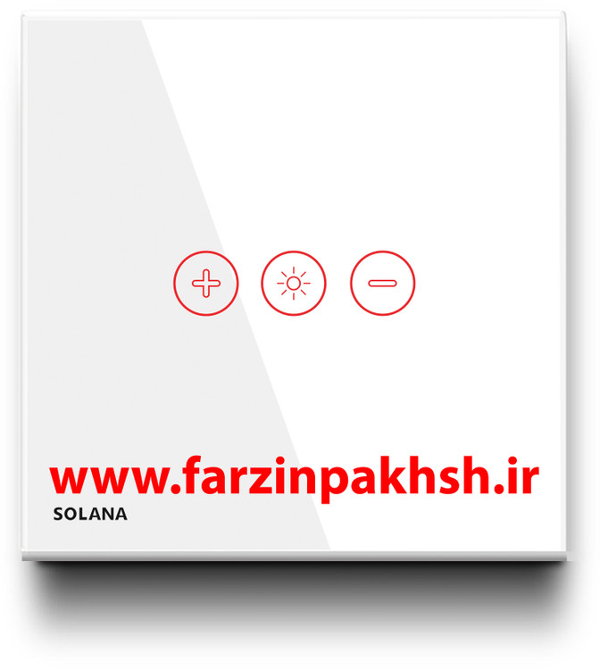 کلید دیمر لمسی توکار سولانا مدل سفید