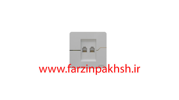 کلید و پریز توکار ویرا مدل T2 سفید