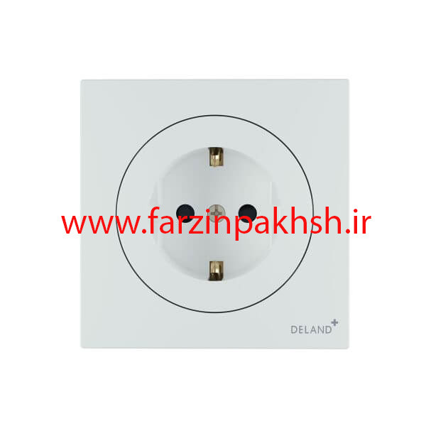 کلید و پریز توکار سفید دلند مدل آوا