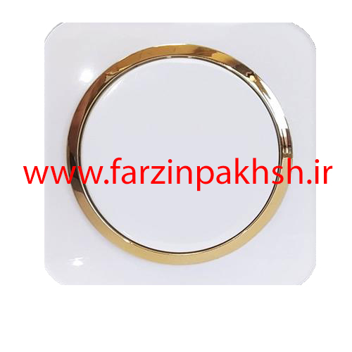 کلید و پریز توکار دلند مدل آدا سفید زه طلایی