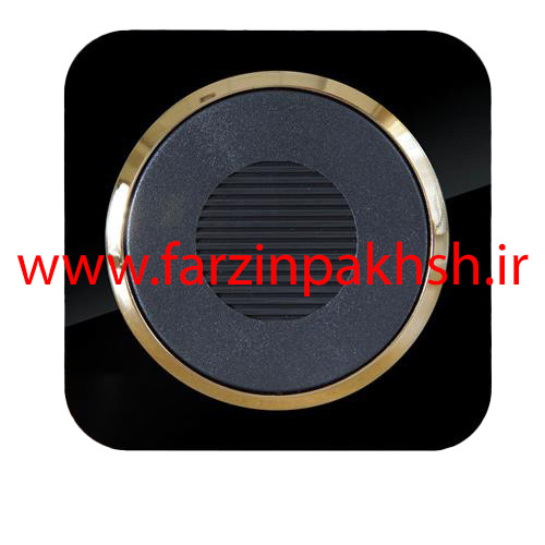 کلید یک پل توکار دلند مدل آدا پلکسی مشکی زه طلایی **