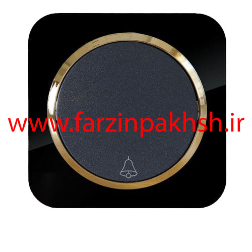 کلید یک پل توکار دلند مدل آدا پلکسی مشکی زه طلایی **