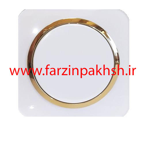 کلید و پریز توکار دلند مدل آدا سفید زه طلایی