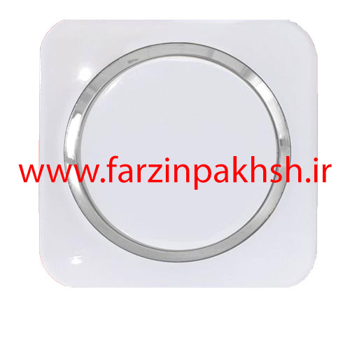 کلید و پریز توکار دلند مدل آدا سفید زه نقره ای