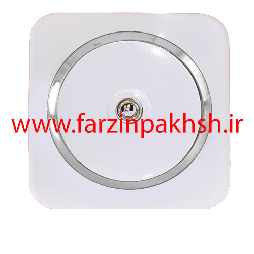 کلید و پریز توکار دلند مدل آدا سفید زه نقره ای