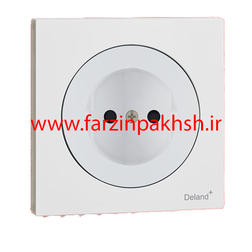 کلید و پریز توکار سفید دلند مدل آوا