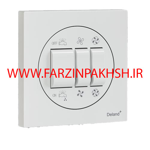 کلید و پریز توکار سفید دلند مدل آوا