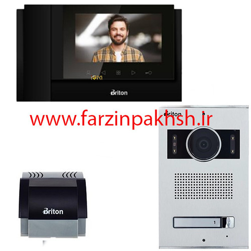 پک کامل آیفون تصویری برایتون مدل WIFI_7040_یک تا ده واحدی مشکی