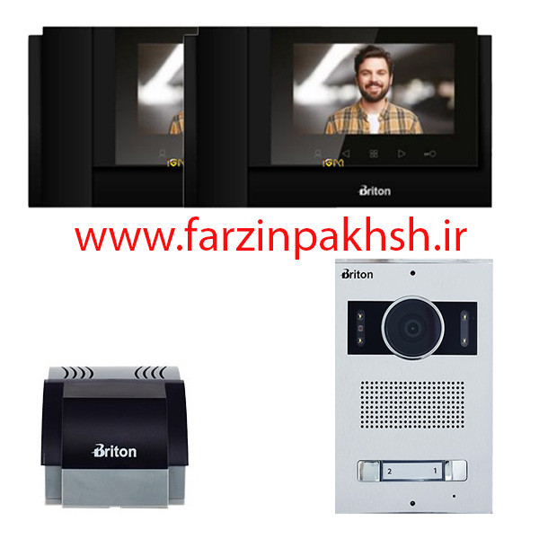 پک کامل آیفون تصویری برایتون مدل WIFI_7040_یک تا ده واحدی مشکی