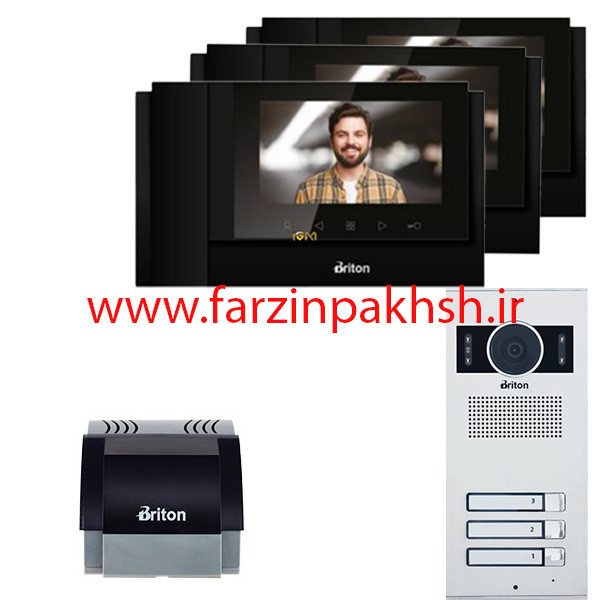 پک کامل آیفون تصویری برایتون مدل WIFI_7040_یک تا ده واحدی مشکی