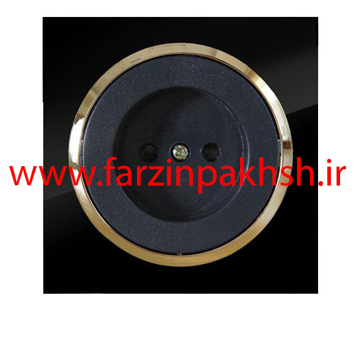 کلید یک پل توکار دلند مدل آوا پلکسی مشکی زه طلایی