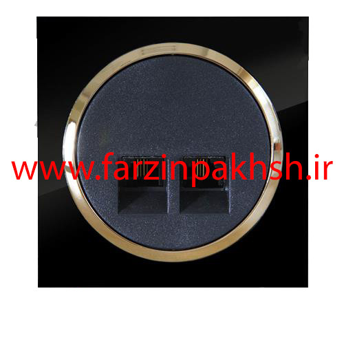 کلید یک پل توکار دلند مدل آوا پلکسی مشکی زه طلایی