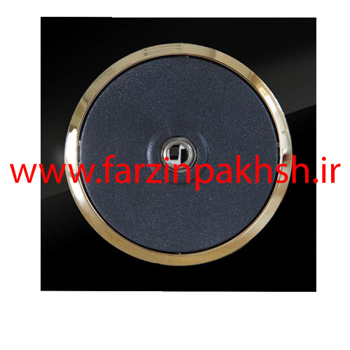کلید یک پل توکار دلند مدل آوا پلکسی مشکی زه طلایی